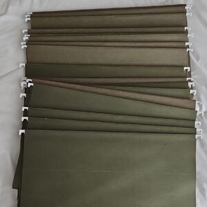 25 Green Hanging File Folders ~ Legal Size